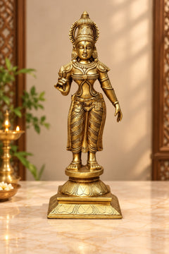 Brass Ram Darbar Statue | Pure Brass | Traditional Hindu Temple Idol | Pooja Room Décor (Height: 23 Inches)