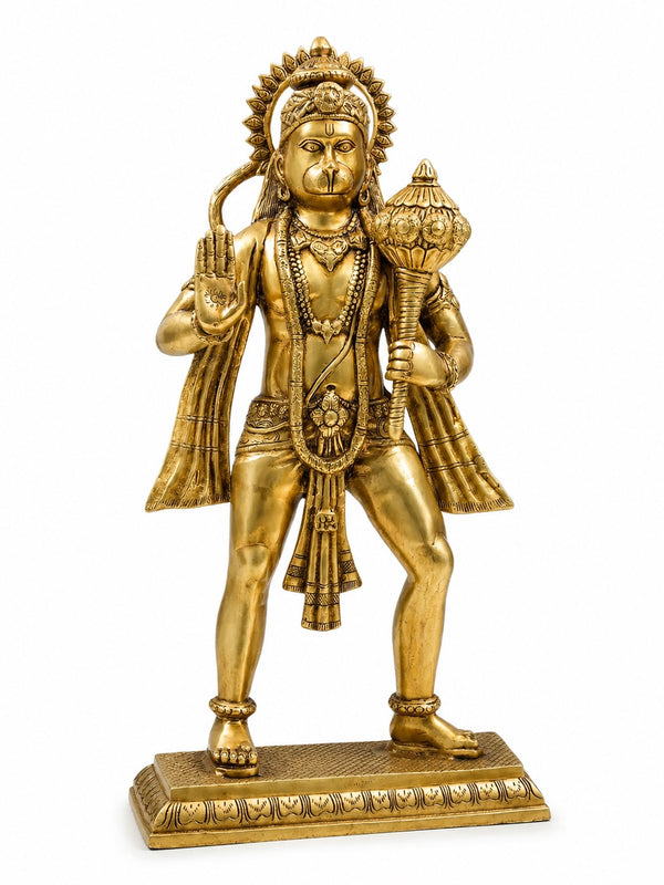 Brass Hanumanji Idol For Pooja and Home Decor (Height:24 Inches)