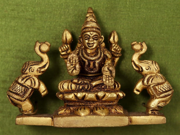 Brass Gajalakshmi Idol in Wooden Frame – Elegant Wall Hanging for Home, Temple & Office Décor (Height:11 Inches) Entryway Setting