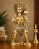 Brass Standing Hanuman Statue (Height:22 Inches)