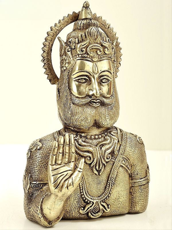 Brass Maharaja Agrasen Bust (Height 8 Inch) Entryway Setting