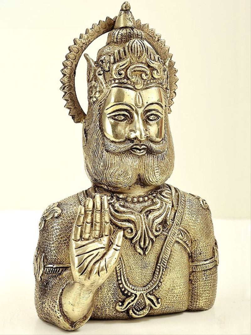 Brass Maharaja Agrasen Bust (Height 8 Inch)