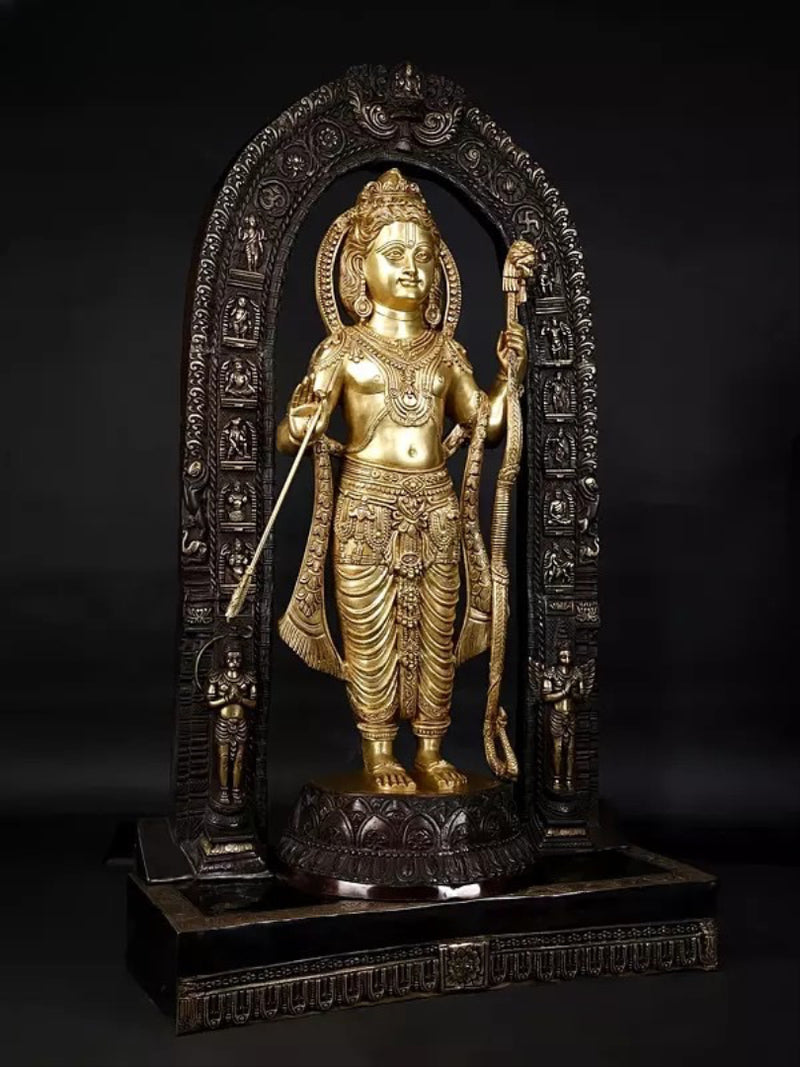 Brass Large Size Ram Lalla Statue (Height: 53 Inches)