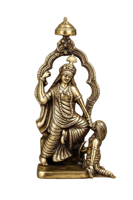 Brass Bagulamukhi Devi Fine Golden Finish Statue (Height:13.5 Inches)