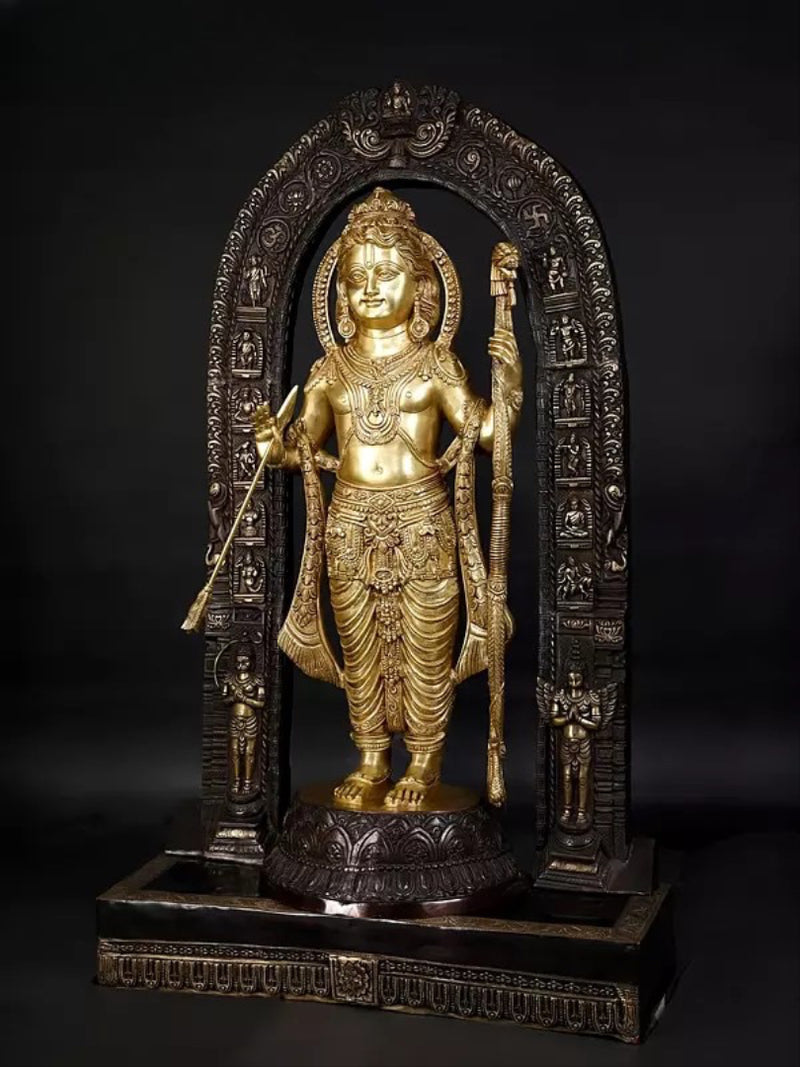 Brass Large Size Ram Lalla Statue (Height: 53 Inches)