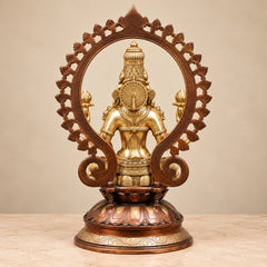 Brass Goddess Lakshmi Maa Statue – Traditional Hindu Home Décor (Height: 28 Inches)