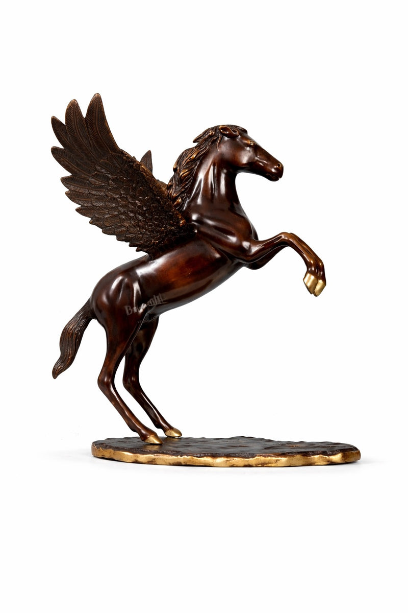 AONA Brass Large Pegasus flying Horse statue 