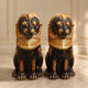 AONA Handcrafted Brass Lion Pair Statue for Living Room Decor