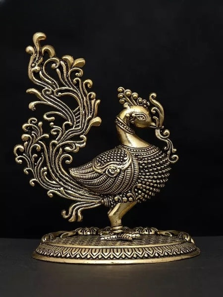 Brass Superfine Small Peacock statue (Height : 4 Inches)