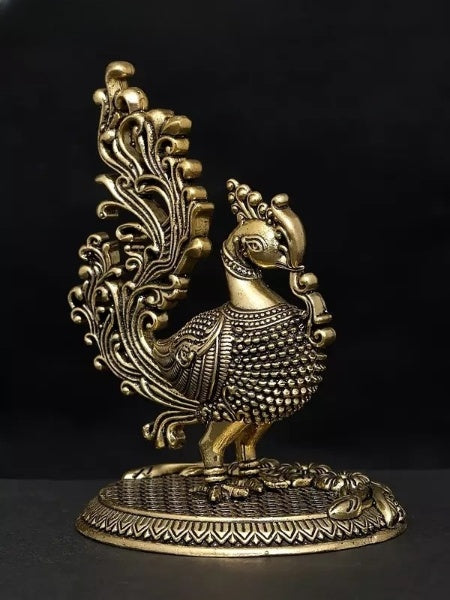 Brass Superfine Small Peacock statue (Height : 4 Inches)