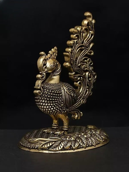 Brass Superfine Small Peacock statue (Height : 4 Inches)