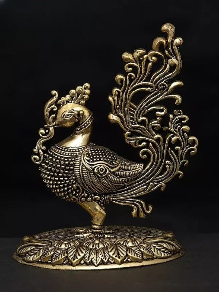 Brass Superfine Small Peacock statue (Height : 4 Inches)