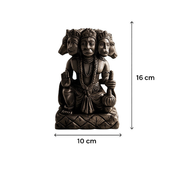 Karungali Panchamukhi Hanuman Idol (Height: 6.3 Inches) Entryway Setting
