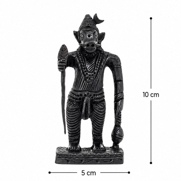 Handcrafted Karungali Varaha Swamy Idol – Ebony Wood Entryway Setting