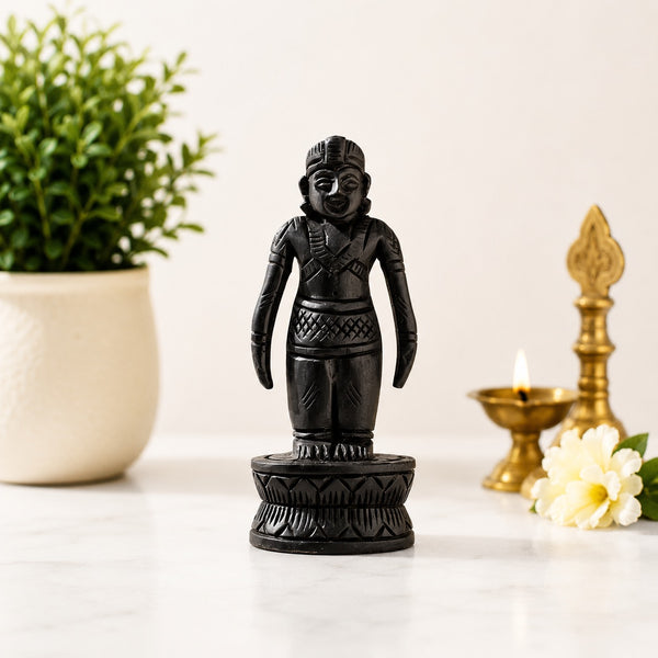 Handcrafted Karungali Lord Ayyappa Idol – Ebony Wood