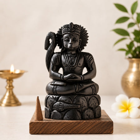Sacred Karungali Hanuman Ji Statue