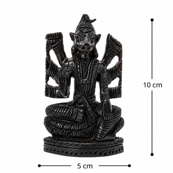 Authentic Karungali Varahi Amman Figurine Entryway Setting