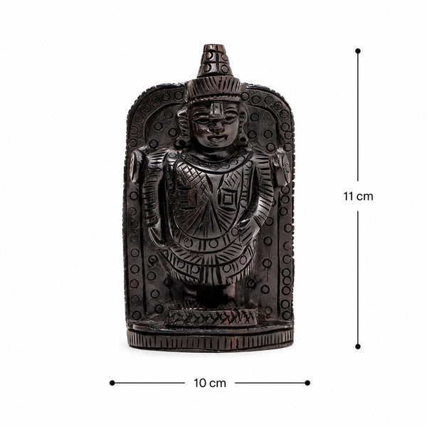 Sacred Karungali Lord Venkateswara Statue Entryway Setting