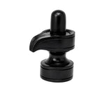 Black ebony shivling idol with vertical ling and tiered round base