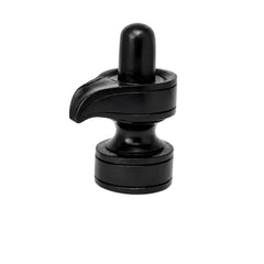 Black ebony shivling idol with vertical ling and tiered round base