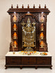 Brass Luxury Ashtalakshmi Design Mandir with Lord Venkateshvara (Tirupati Balaji) (Height: 80 Inches)