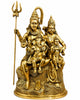 Traditional Pure Brass Shiva Parivar Statue for Home & Temple (Height: 28 Inches)