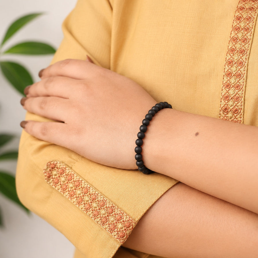 Divine Karungali Ebony Wood Bracelet for Kids Craft Detail