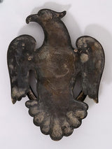 Vintage brass eagle door knocker, dark antiqued finish
