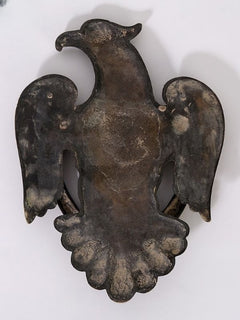 Vintage brass eagle door knocker, dark antiqued finish
