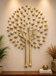 Brass Dew Drop Tree Sculpture | Intricately Handcrafted Decorative Art (Height: 36 Inches)