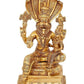 Brass Bhagawan Narasimha With Bhudevi (Height: 13 Inches)