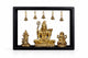 AONA Brass Lord Shiva with Kartikeya & Ganesha Idol