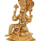 Brass Bhagawan Narasimha With Bhudevi (Height: 13 Inches)