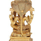 Brass Bhagawan Narasimha With Bhudevi (Height: 13 Inches)