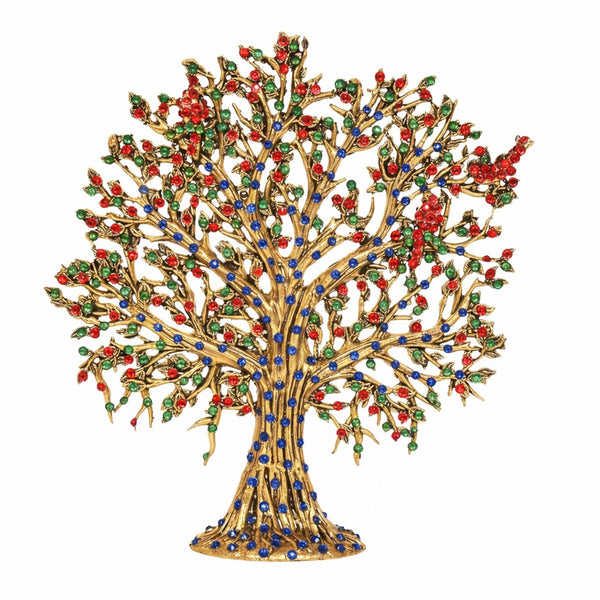 Superfine Brass Kalpavriksha Tree Table Decor – Decorative Figurine for Home & Office Table Display (Height :6 Inches) Entryway Setting
