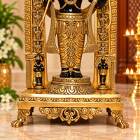Black Finish Brass Ram Lalla Idol | Traditional Hindu God Statue for Home Temple & Décor (Height: 18 Inches)