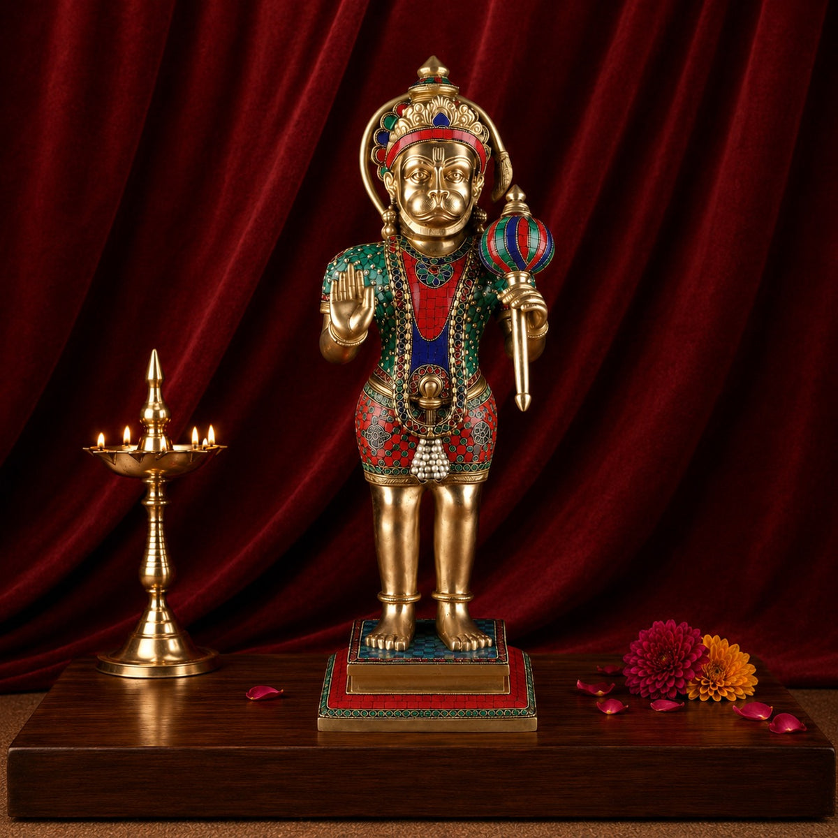 Brass Lord Hanumanji Sculpture (Height:23 Inches)