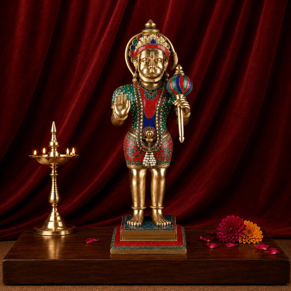 Brass Lord Hanumanji Sculpture (Height:23 Inches)