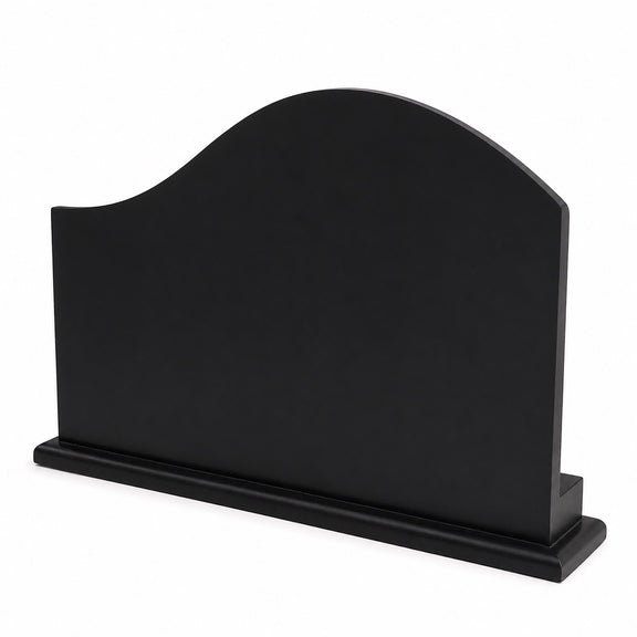 Black arched back of brass chariot showpiece on black base