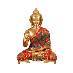 Brass Buddha Idol – Meditation & Spiritual Décor (Height:11 Inches)