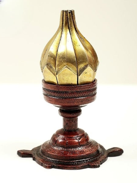 Brass Decorative Lotus Candle Stand (Height : 3 Inches)