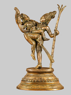 Handmade Bronze Rati and Kamadeva Statue | Hindu Gods of Love Sculpture for Home Decor (Height: 16 Inches)