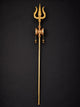 Large Size Bronze & Brass Lord Shiva's Trishul with Damaru and Bells (Height: 67 Inches)