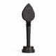 Dark wooden vel with engraved lotus teardrop head and round display base