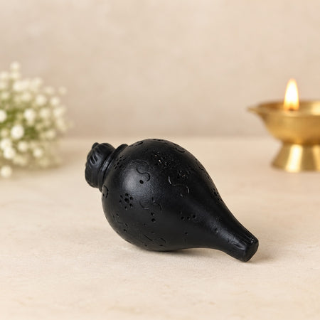 Divine Karungali Shankh | Sacred Ebony Wood Puja Conch