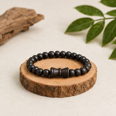 Karungali Mala Bracelet with Damru Pendant