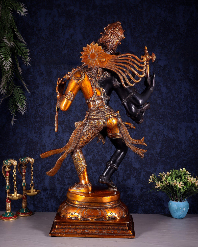 Brass ardhanarishvara Statue (Height : 24 Inches)