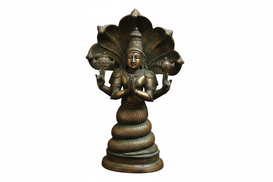 Brass Patanjali Statue-Antique Golden (Height : 12 Inches)