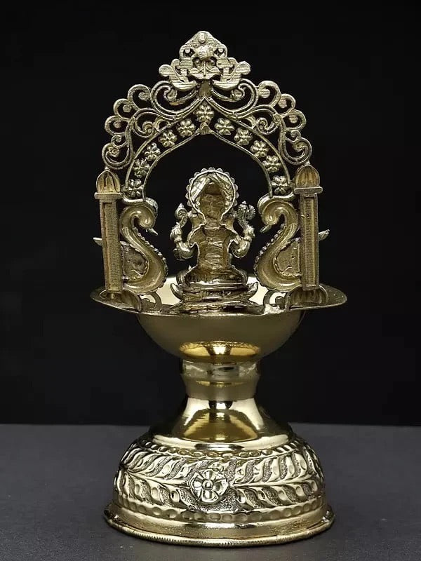 Superfine Brass Lord Ganesha Diya (Lamp) (Height :7 Inches)