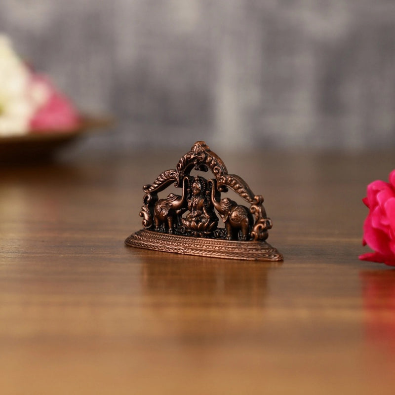 Pure Copper Gajalakshmi Idol (Height: 1.5 Inch)